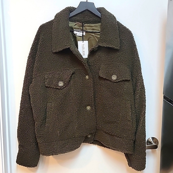 NOIZE | Miley Faux Shearling Sherpa Trucker Jacket - Picture 2 of 13